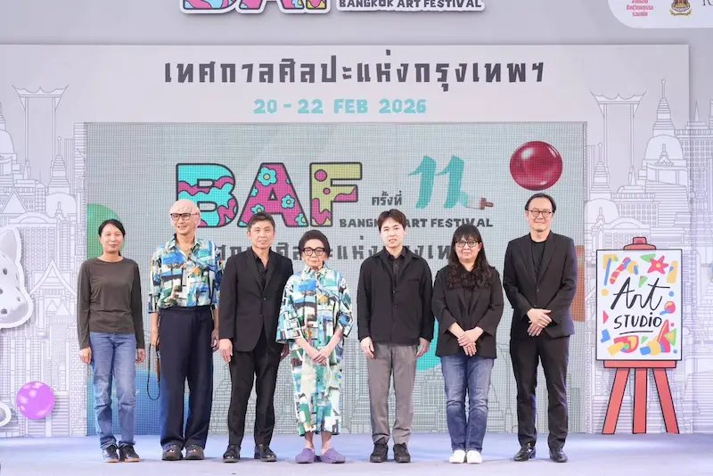 สศร. จับมือ ไอคอนสยาม จัดเทศกาลศิลปะแห่งกรุงเทพ หรือ Bangkok Art Festival (BAF) ครั้งที่ 11 ยกระดับศิลปะร่วมสมัยขับเคลื่อนเศรษฐกิจวัฒนธรรม วันที่ 20-22 กุมภาพันธ์ 2569 ณ ริเวอร์ พาร์ค ไอคอนสยาม